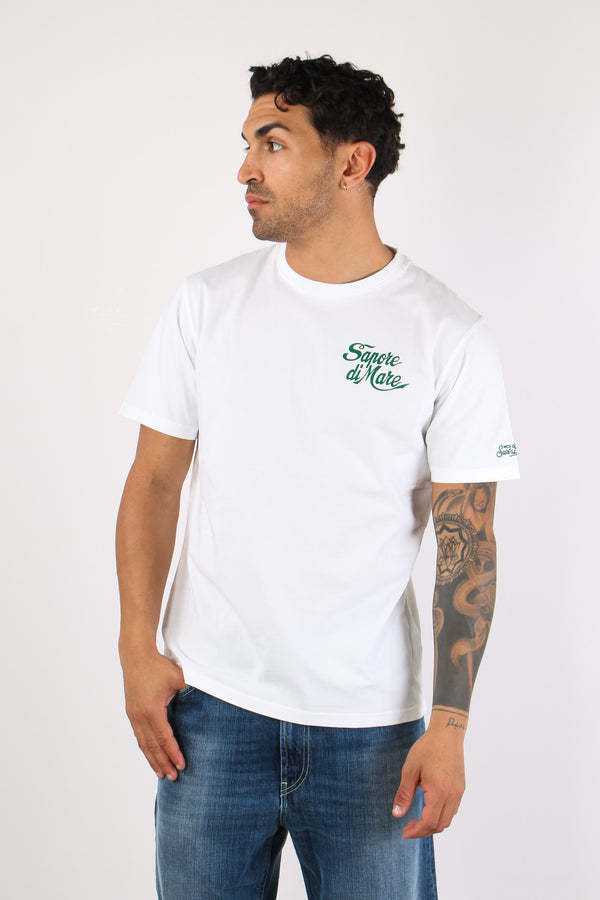 T-shirt Stampa Scritta Bianco-2