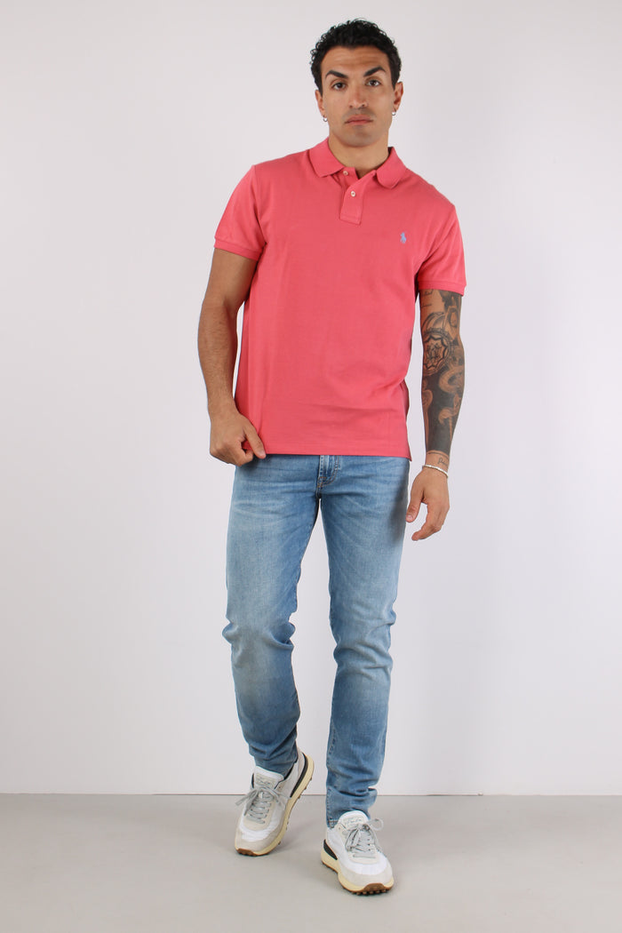 Polo Rete Slim Fit Red Sky-5