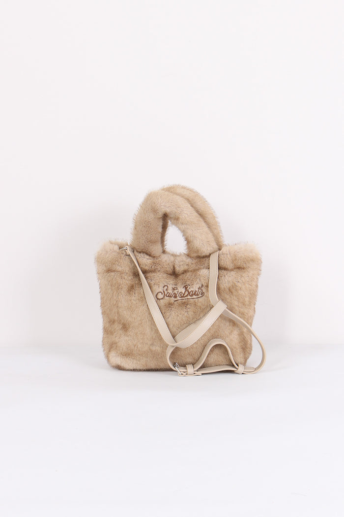 Borsa Mano Pelliccia Panna-3