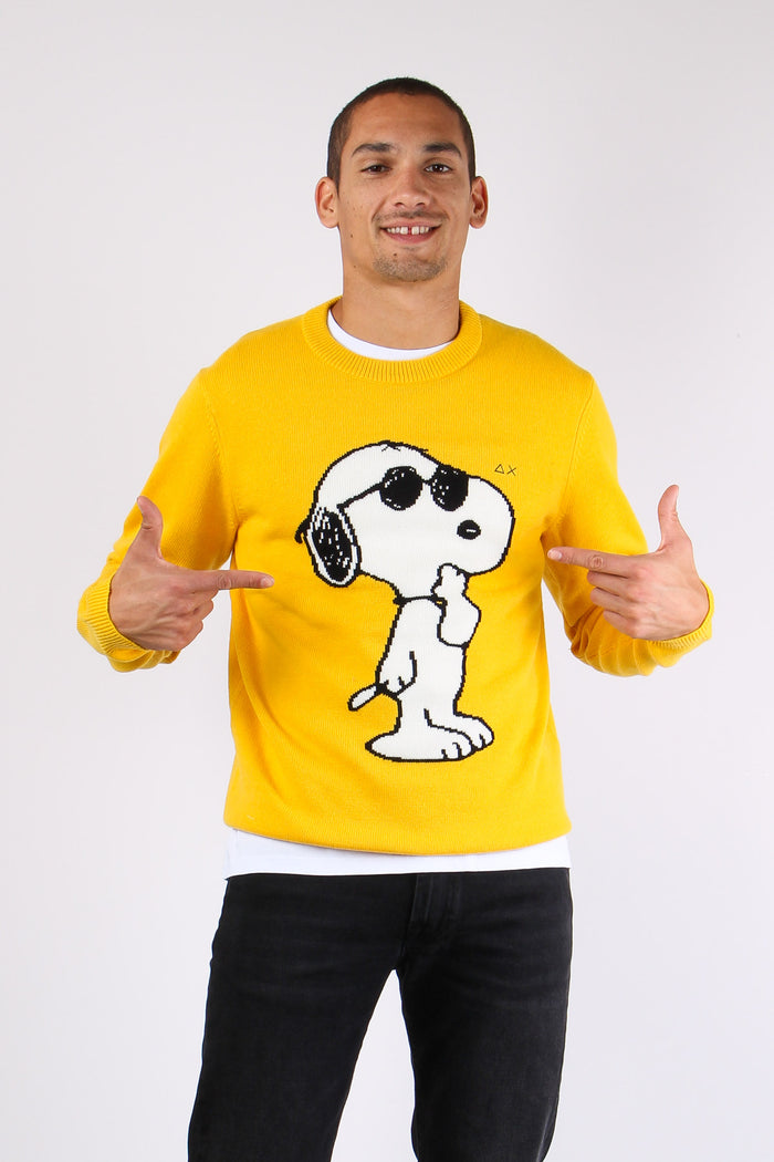 Maglia Logo Grande Snoopy Giallo-5