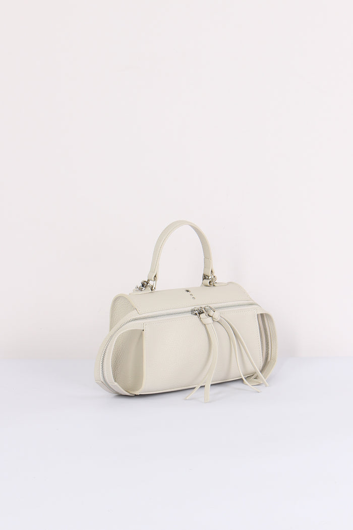 Metis Mini Bag  Bottalata Zip Frontale Ivory-2
