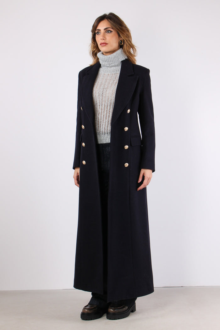 Teres Cappotto Doppiopetto Total Blu-5