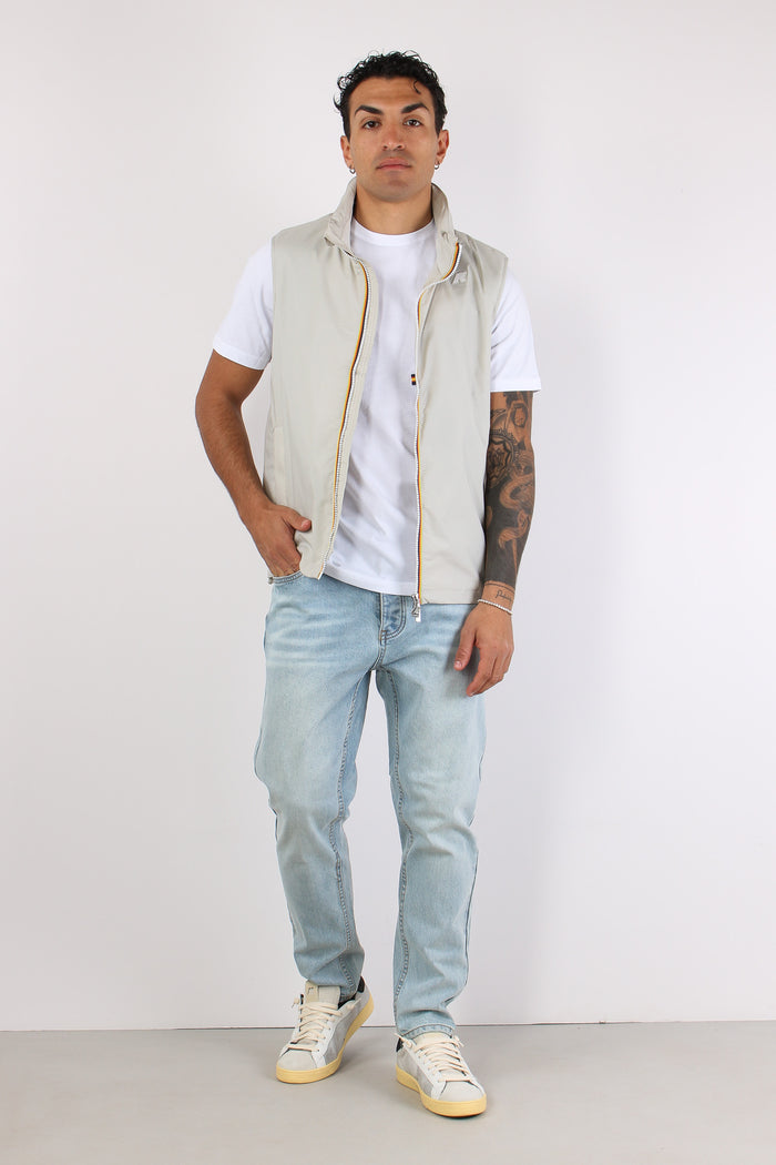 Gilet Nylon Jersey Beige Lt-6