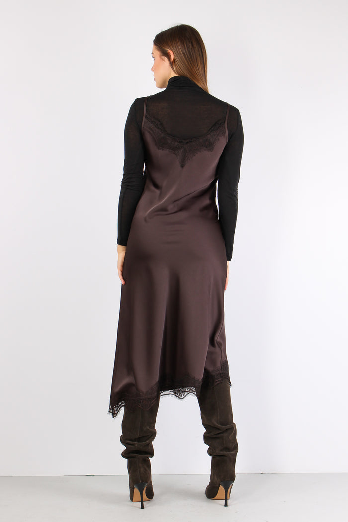 Abito Sbieco Inserti Pizzo Moro-6