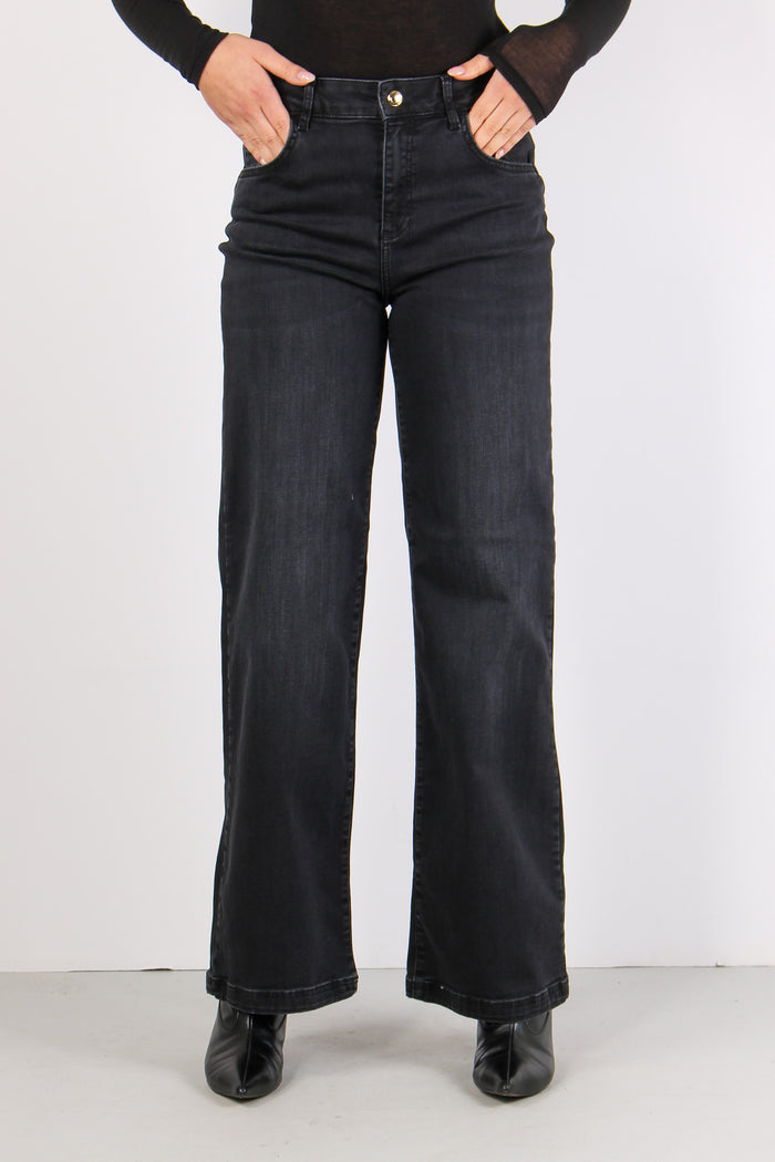 Jeans Flare Nero-3