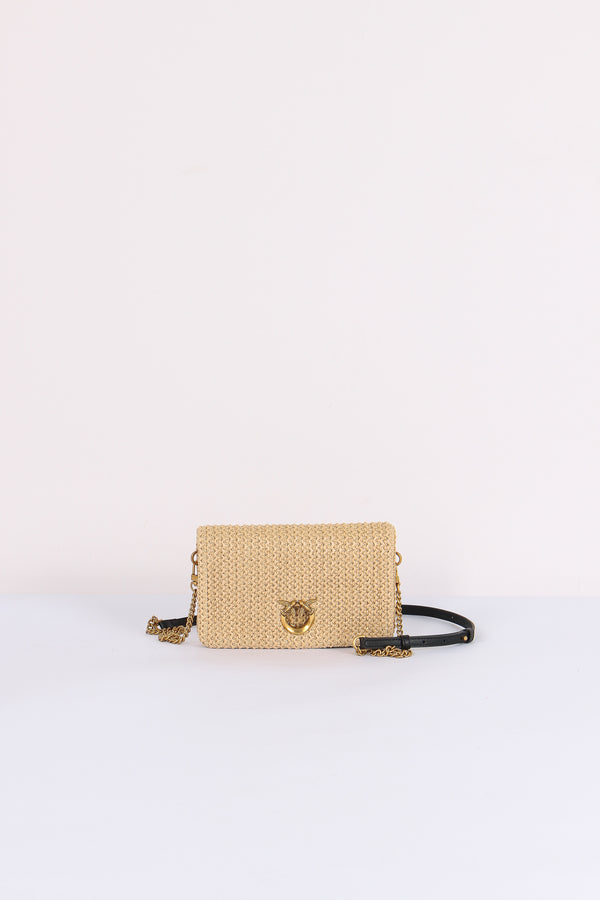 Tracolla Click Soft Rafia Rafia/nero