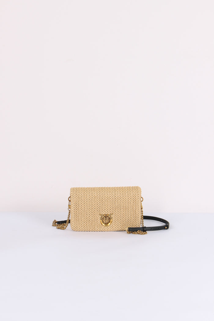 Tracolla Click Soft Rafia Rafia/nero