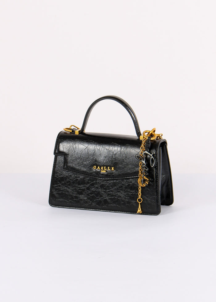 Mini Bag Effetto Marmorizzato Nero-9