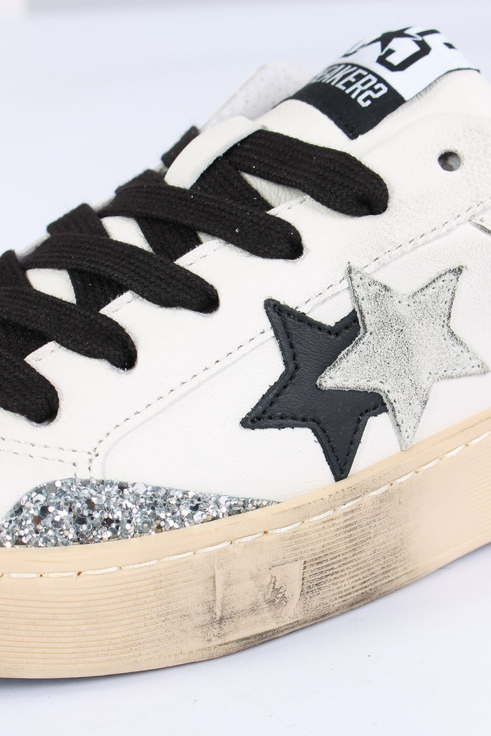 Sneakers Enjoy Star Borchie Bianco/fucsia-6