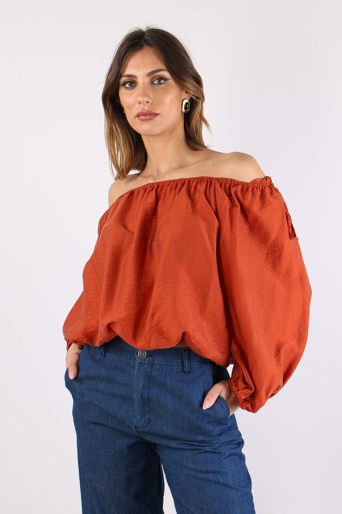 Blusa Scavo Sceso Laccetti Col Ruggine-7