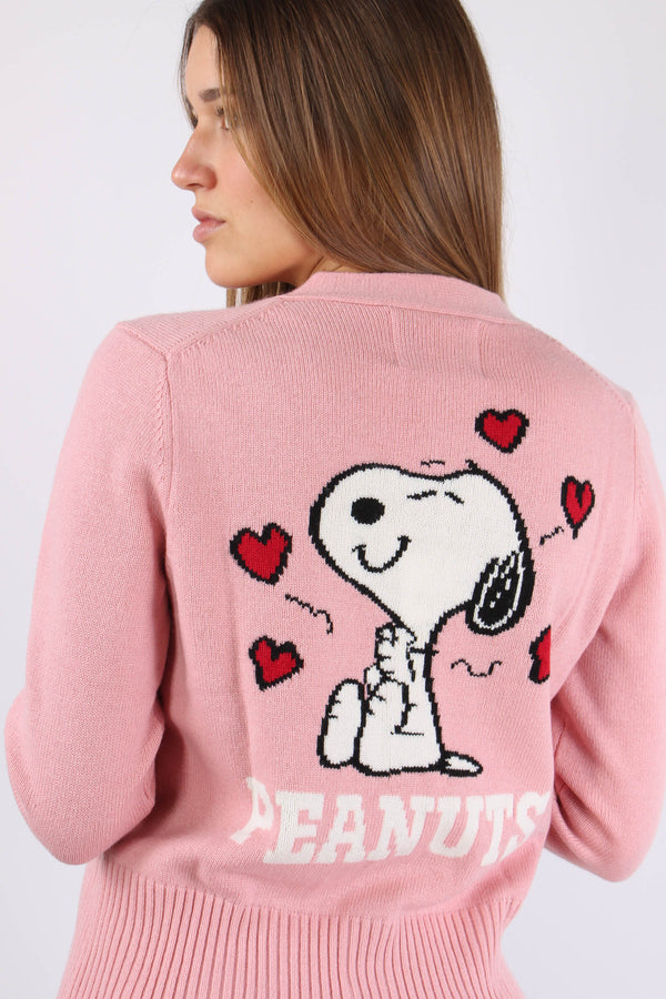 Cardigan Ricamo Dietro Rosa-2