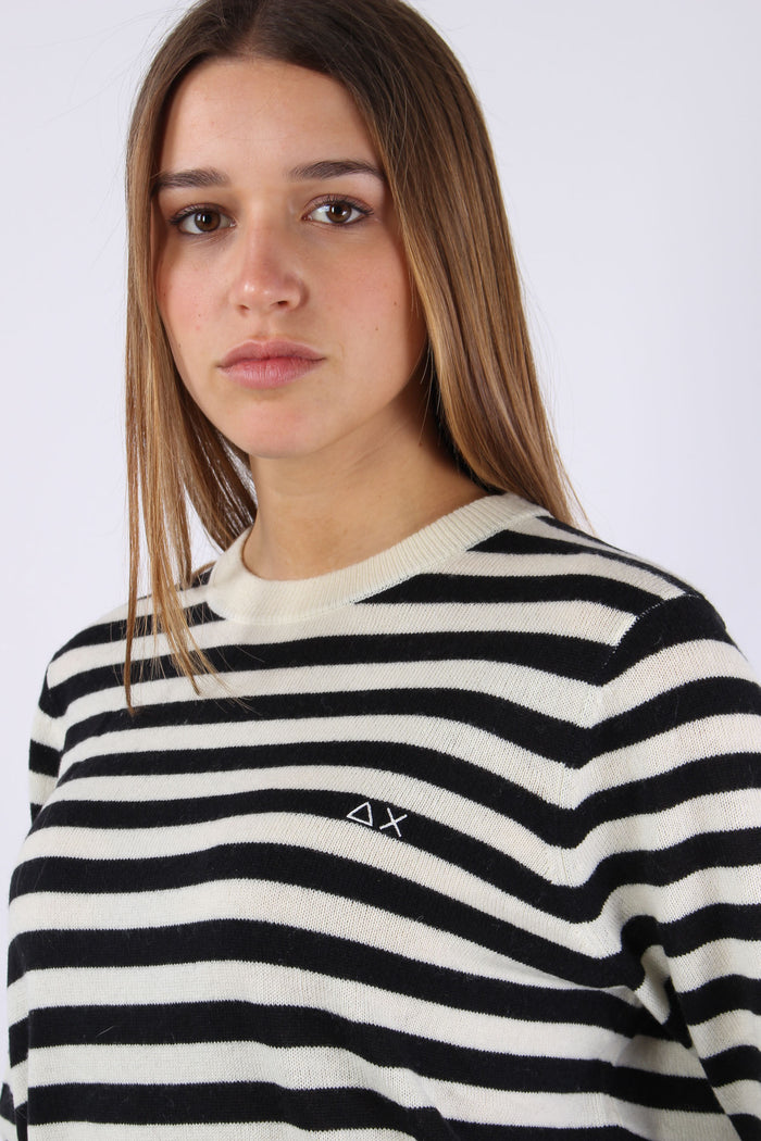 Maglia Girocollo Riga Bianco/nero-8