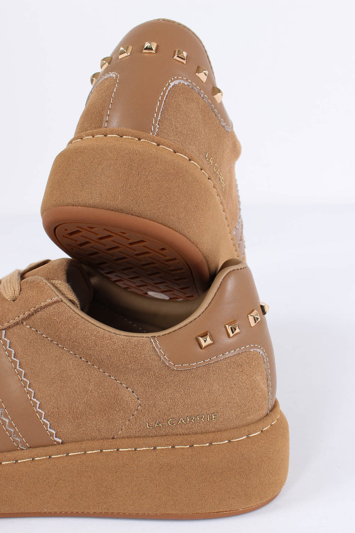 Sneakers Camoscio Borchie Cuoio-6