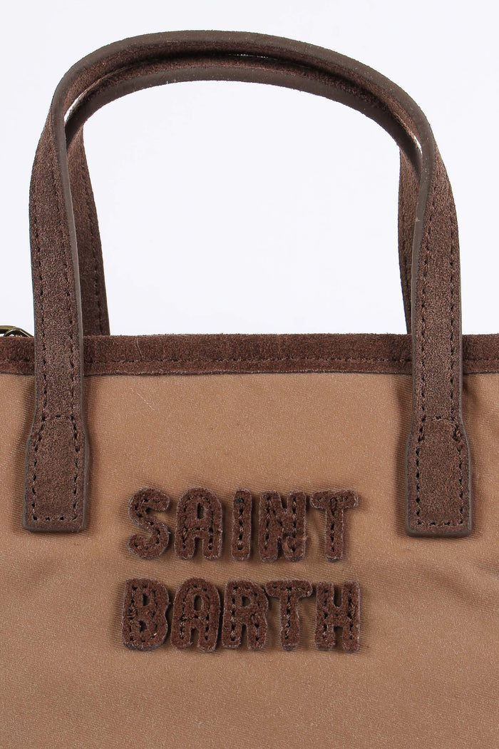 Borsa City Mini Ricamo Logo Nut-6