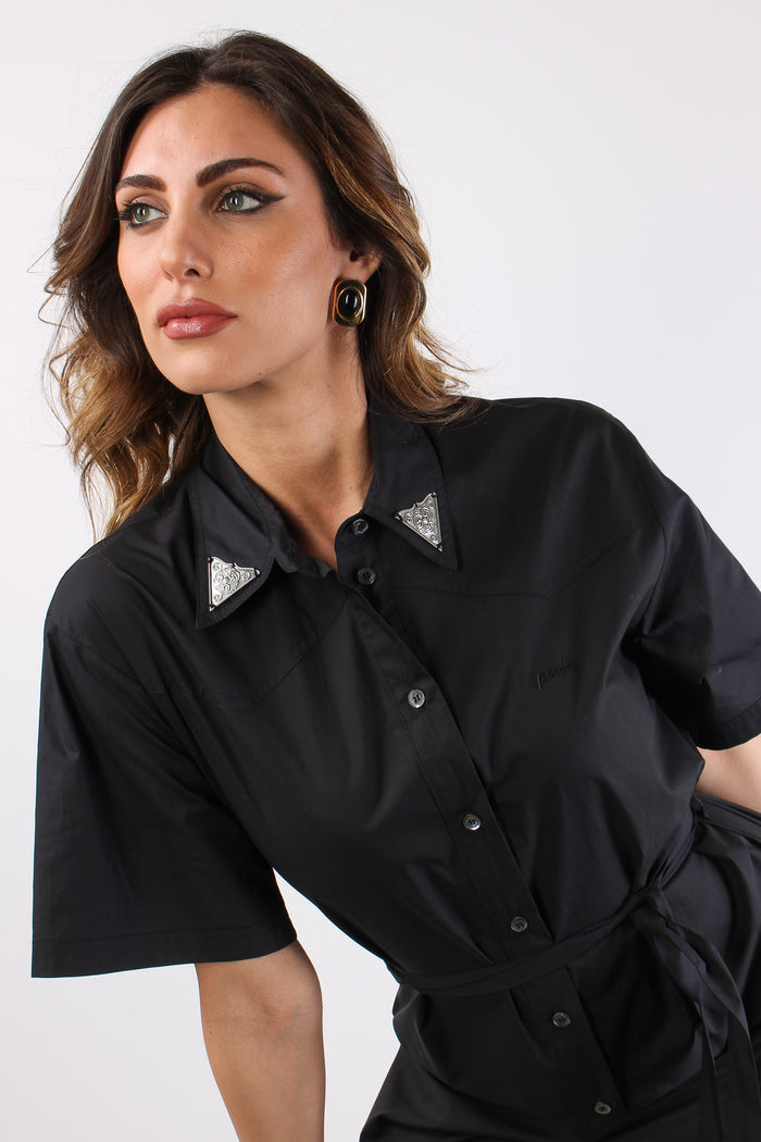 Avigliano Abito Popeline Nero-10