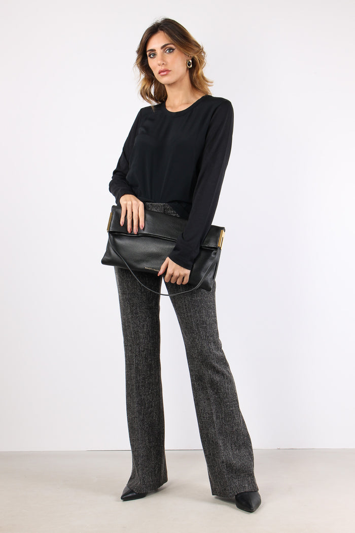 Girocollo Jersey Seta Nero-2