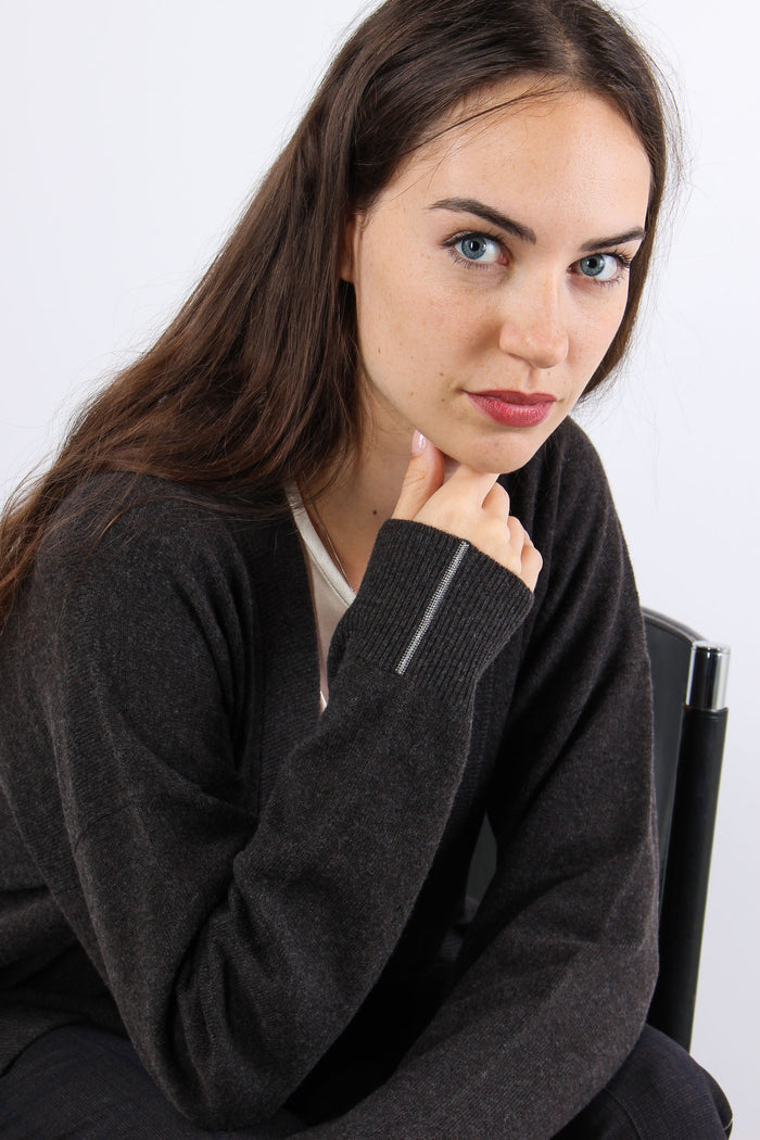 Cardigan Aperto Cintura Moro-8