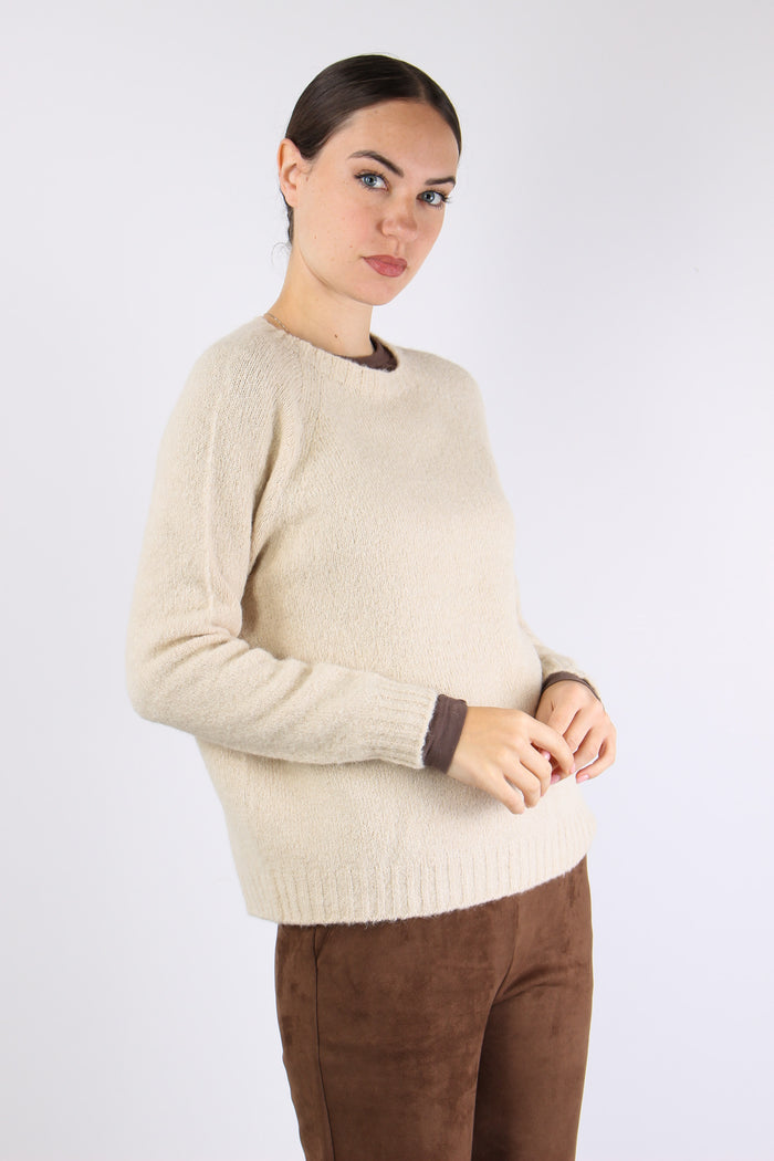 Ghiacci Maglia Over Alpaca Intonaco Unito-4