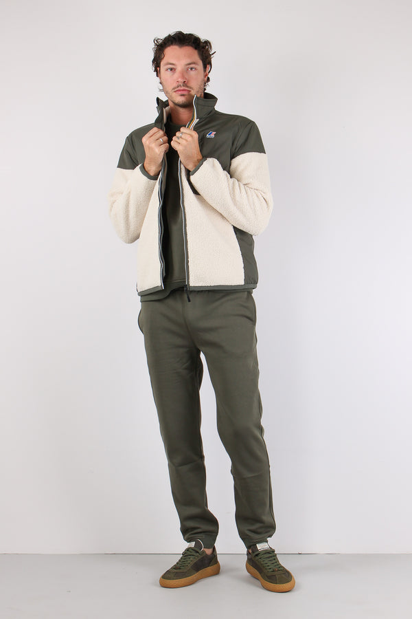 Giubbotto Collo In Piedi Green/ecru