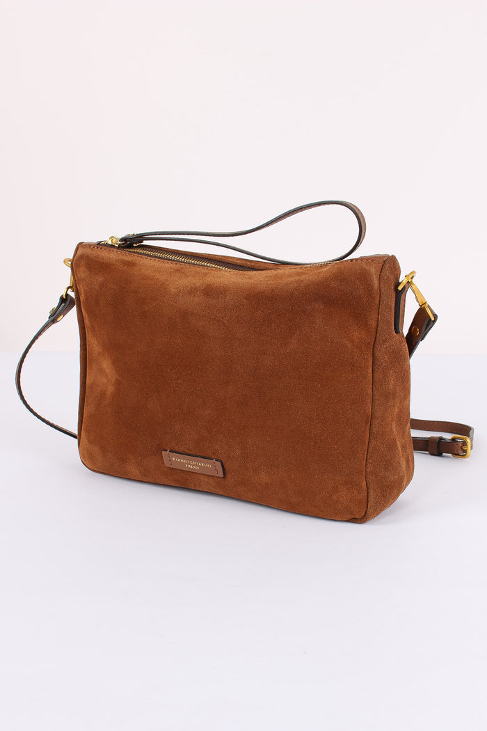 Nora Pouch Pochette Suede Cognac-5