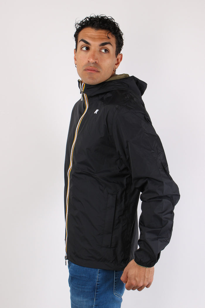 Giubbotto Reversibile Cappuccio Black/green-9