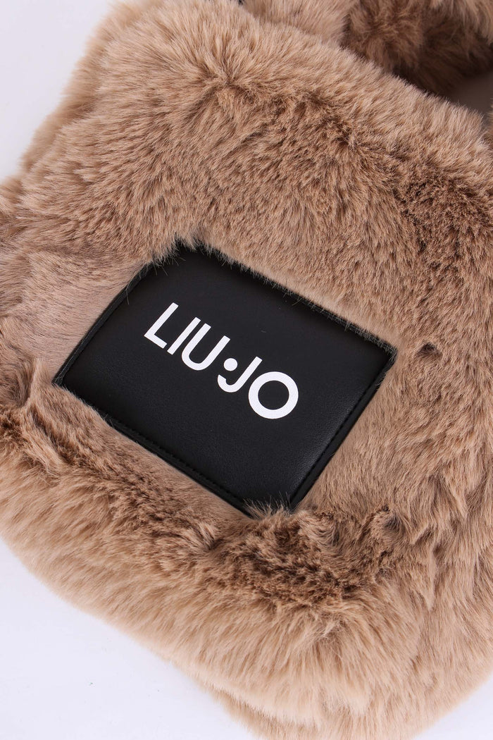 Shopping Mini Ecopelliccia Champagne-5