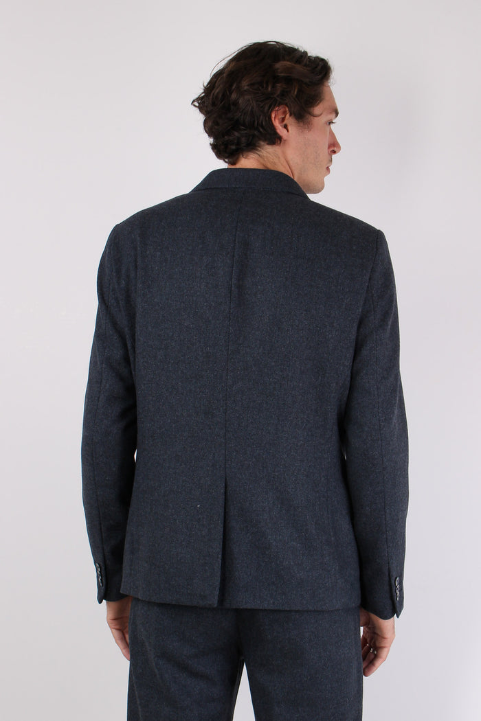 Volo Giacca Spinata Blu-4