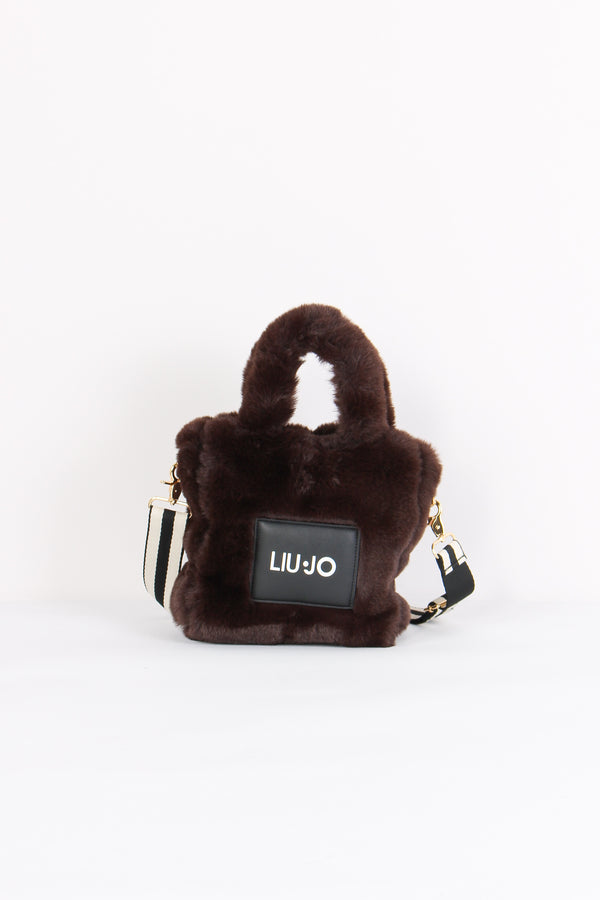 Shopping Mini Ecopelliccia Cioccolato