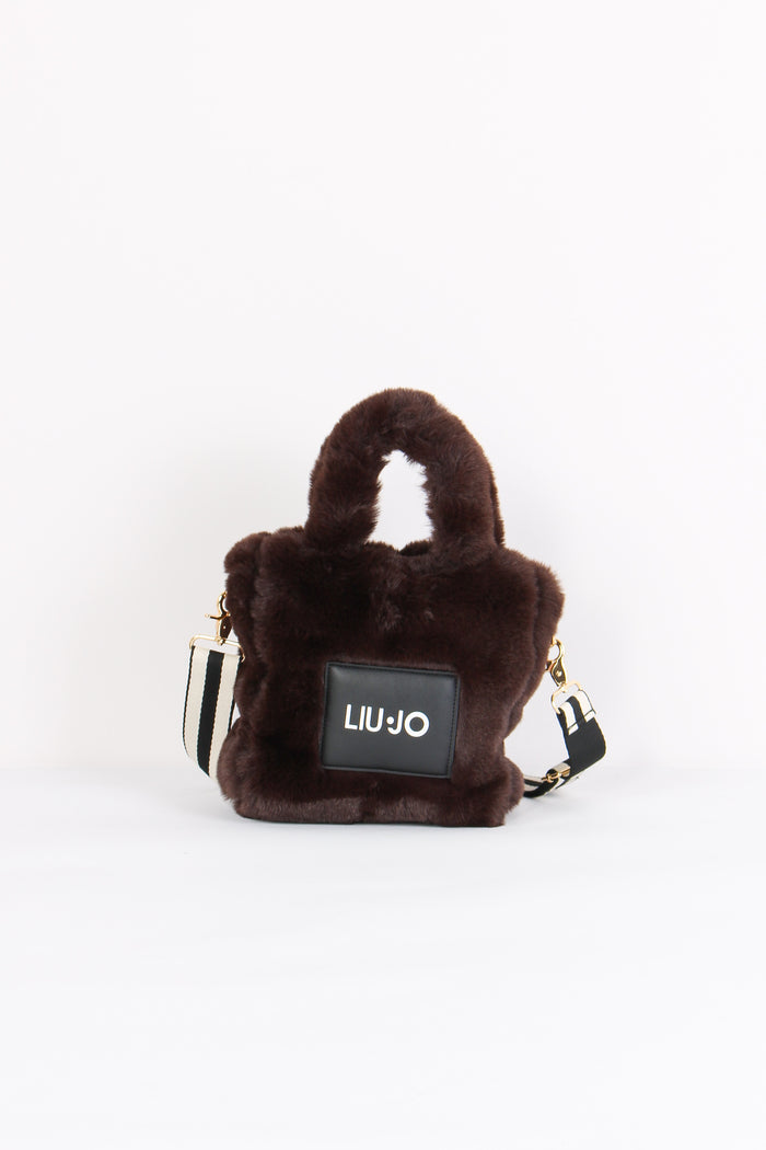 Shopping Mini Ecopelliccia Cioccolato