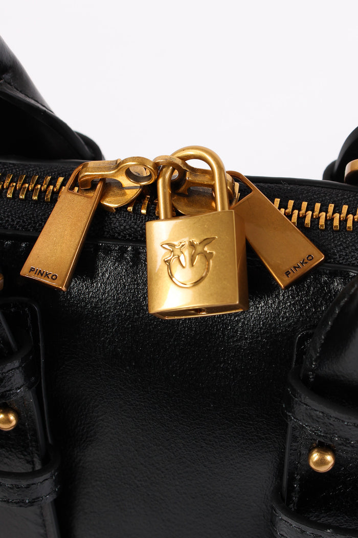 Bowling Bag Zip Mini Nero/gold-5