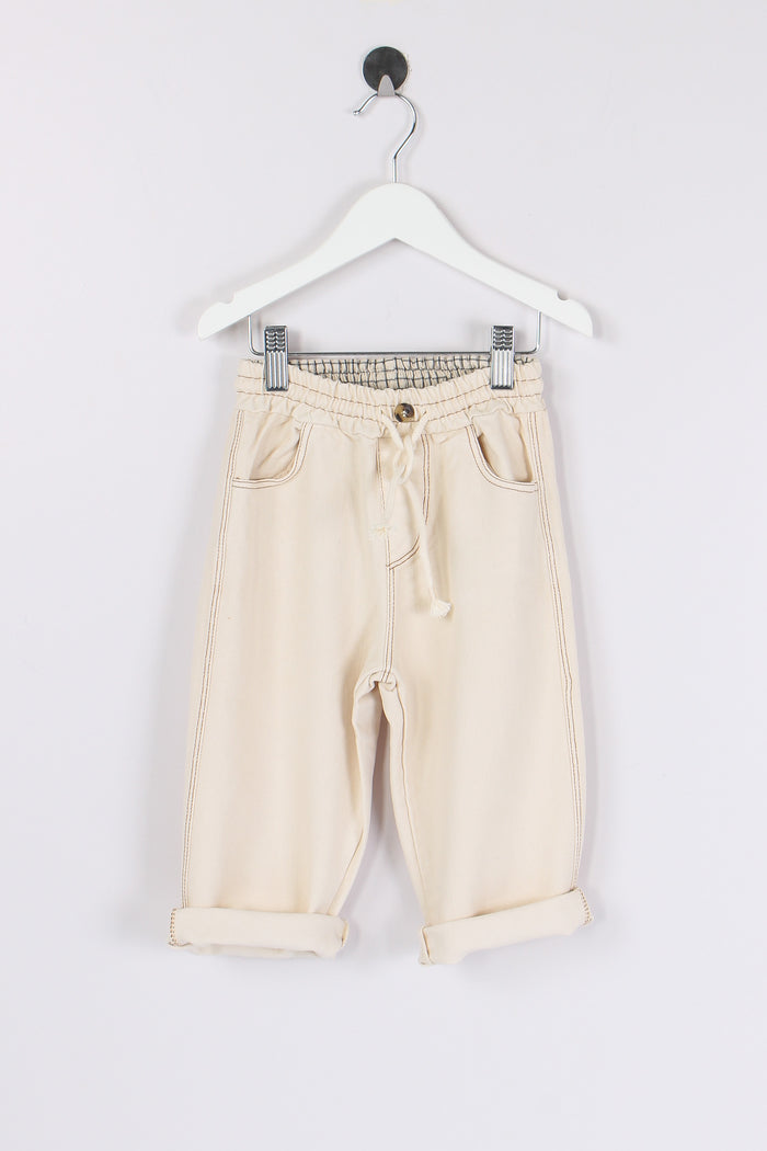 Pantalone Ampio Twill Ivory