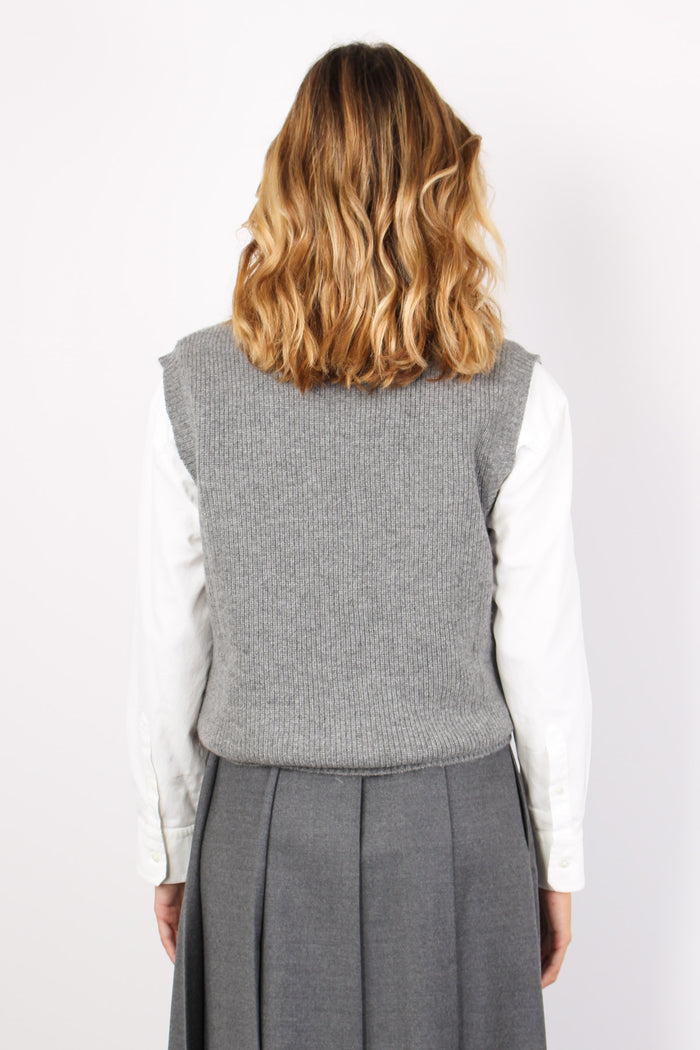 Dolce Gilet Cachemire Grigio-3