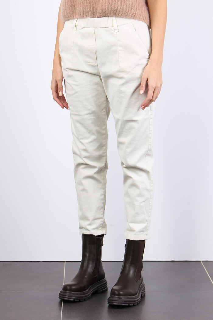 Pantalone Gabardina Elastico Burro-3