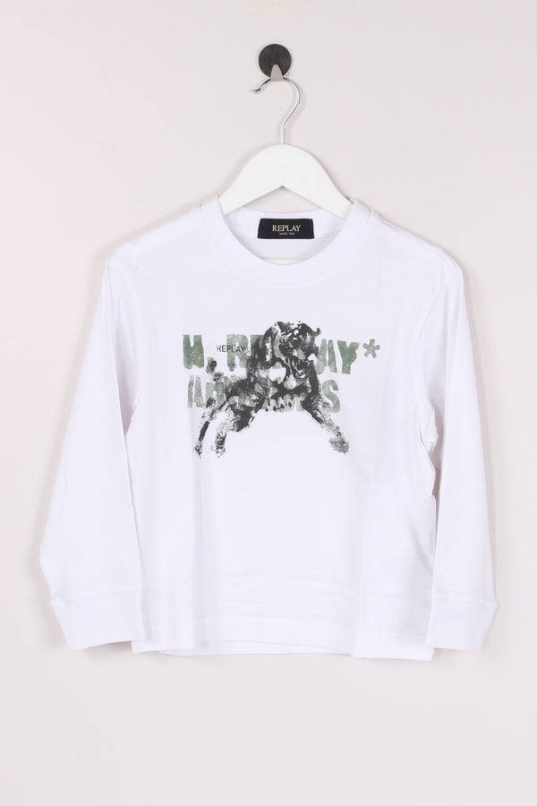 T-shirt M/l Stampa Panna