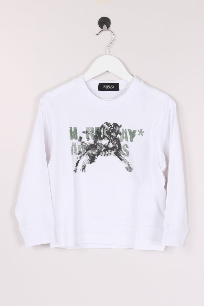 T-shirt M/l Stampa Panna