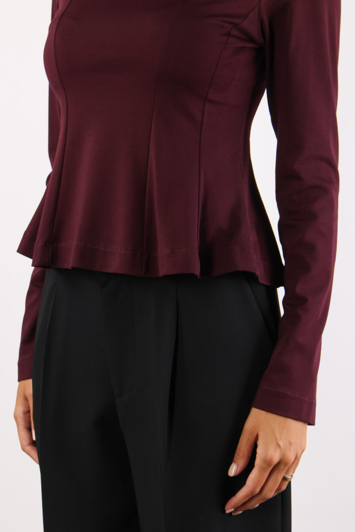 Maglia M/l Riprese Fianchi Amarone-7
