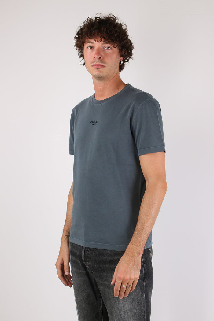 T-shirt Scritta Centrale Steel Grey-3