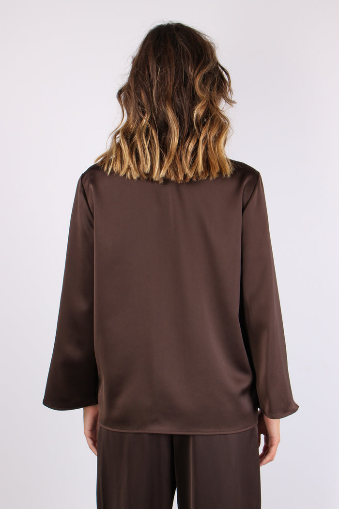 Giacca Squadrata Effetto Raso Moro-5