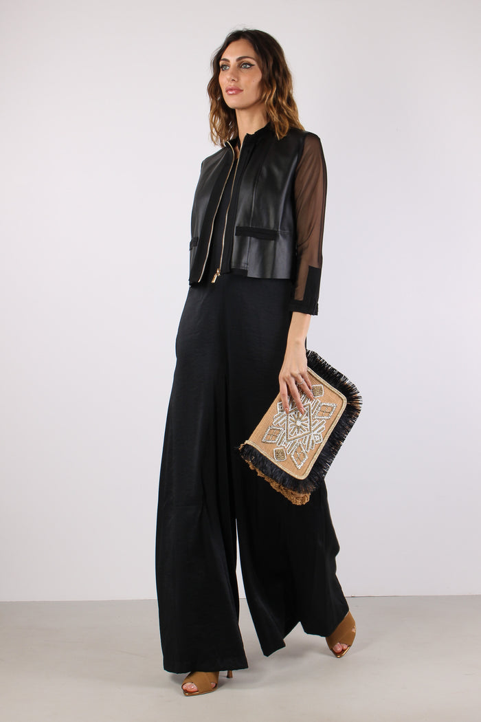 Alfio Giacca Ecopelle Tulle Black-3