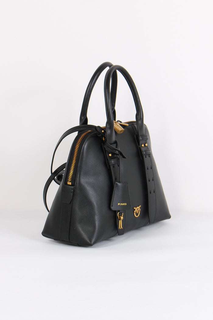 Bowling Bag Media Vitello Nero/gold-7