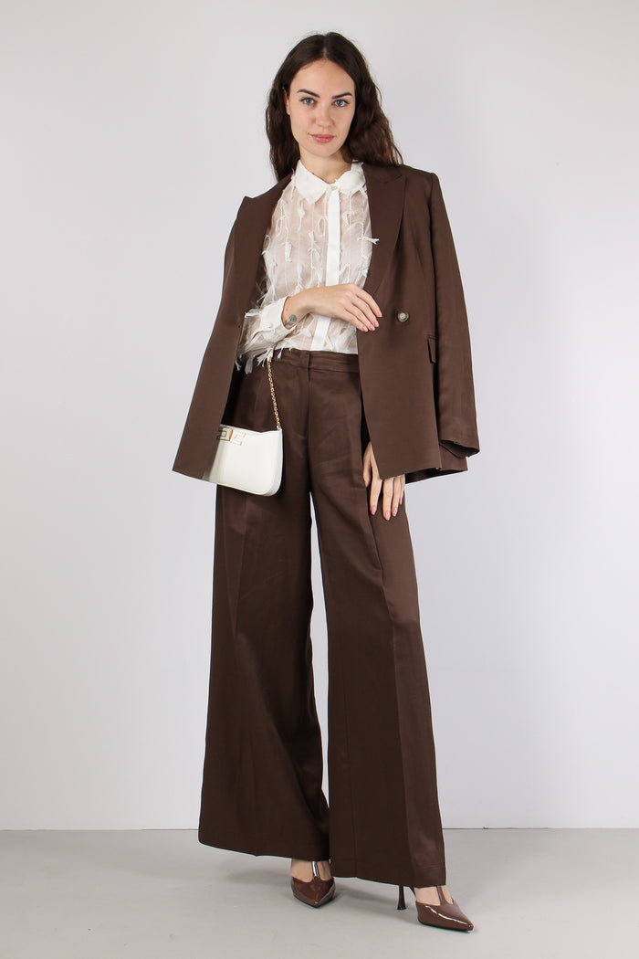 Camicia Georgette Piume Avena