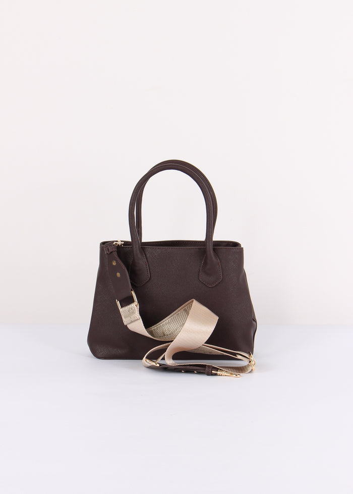 Shopping Saffiano Maxi Logo Moro-3