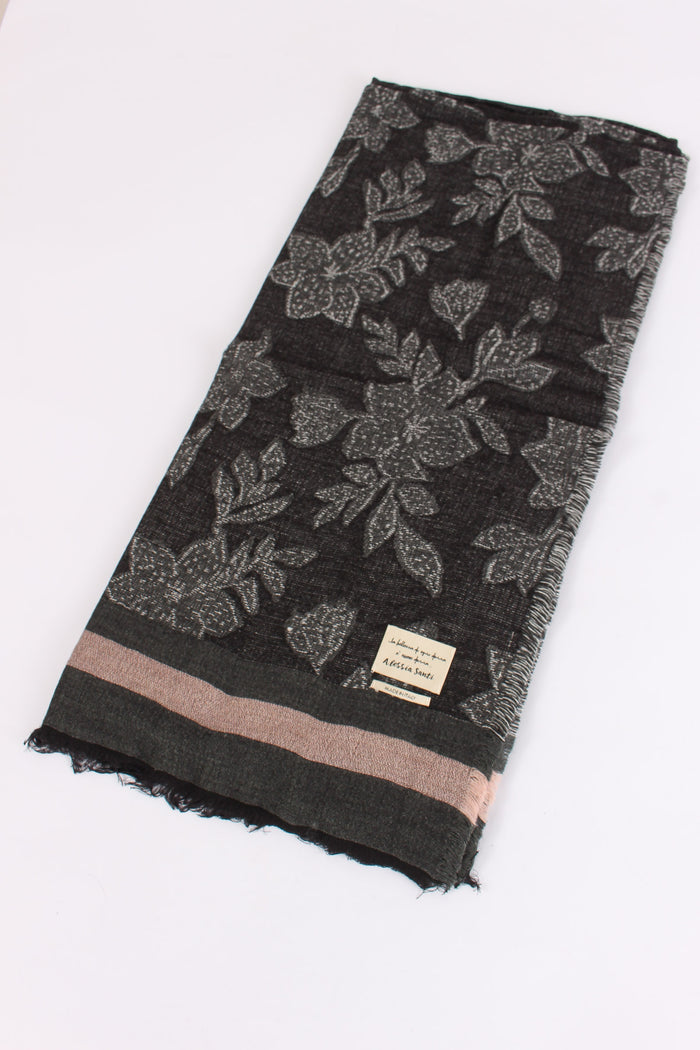 Sciarpa Jacquard Grigio/verde-3