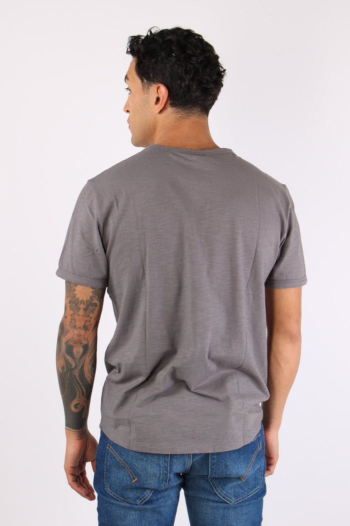 T-shirt Cotone Fiammato Inchiostro-4