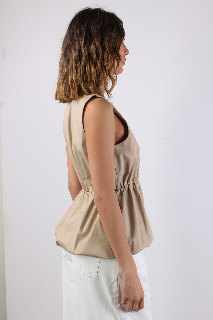 Top Cotone Arriccio Beige-6