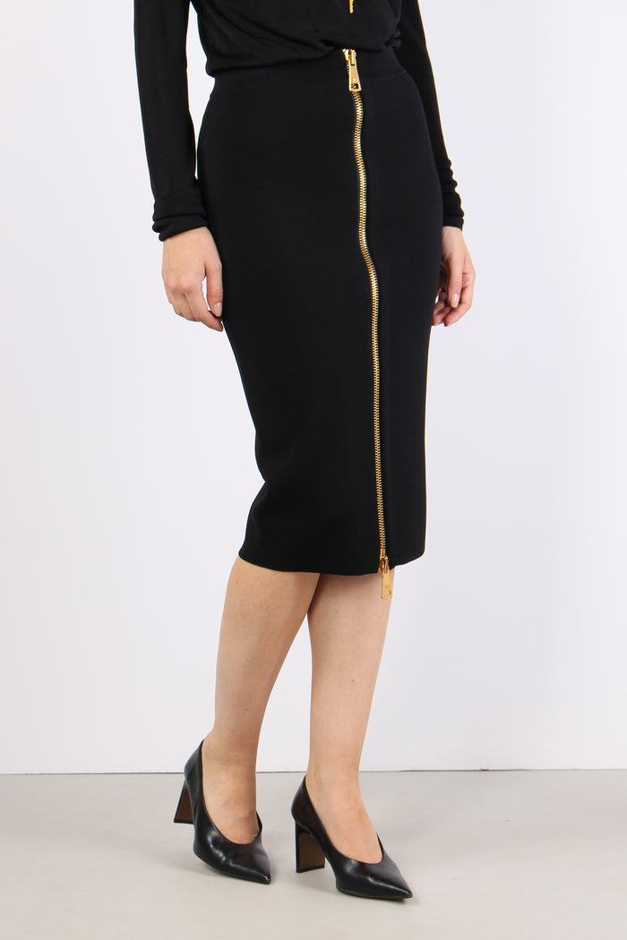 Lounguette Maglia Maxi Zip Nero-6
