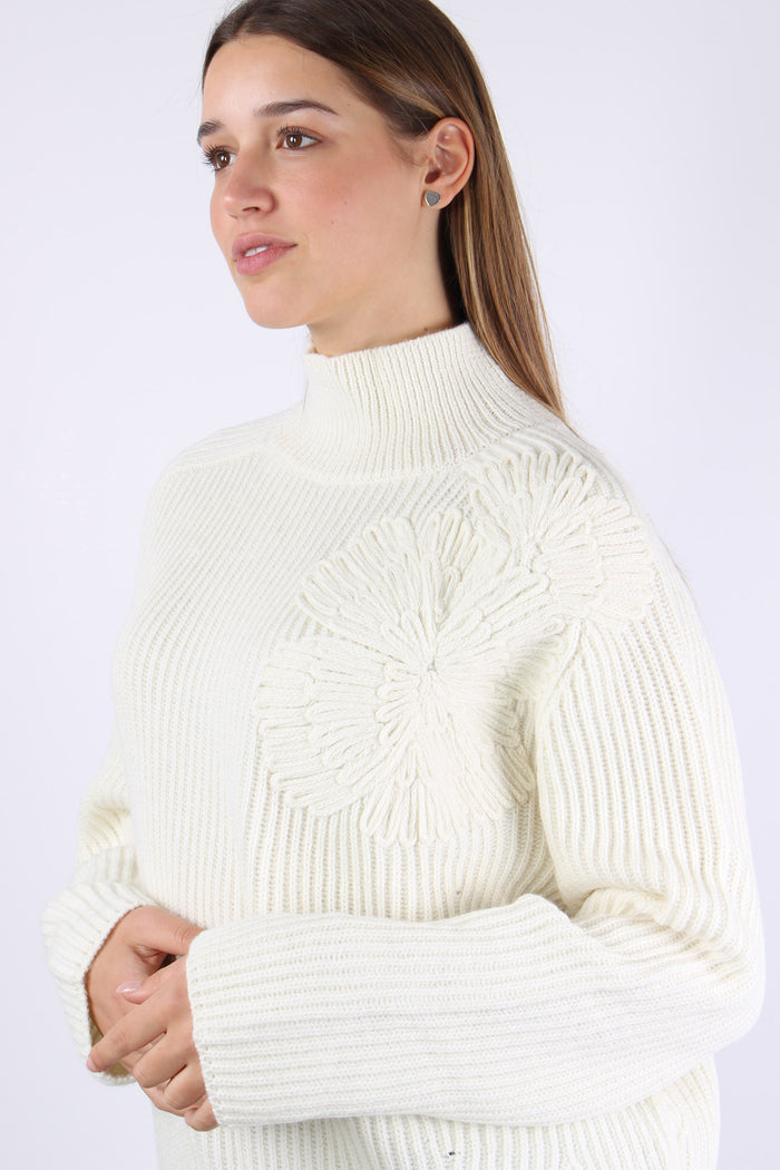 Maglia Collo Alto Star White-3