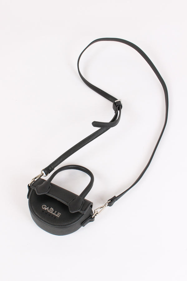 Mini Borsa Tonda 1 Manico Nero-2