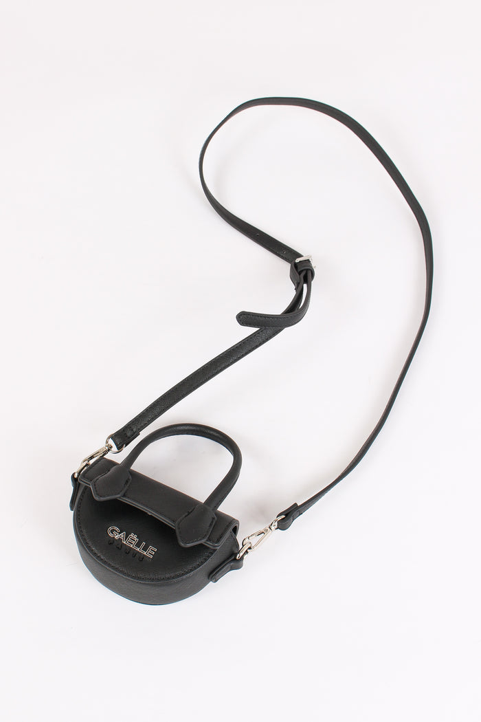 Mini Borsa Tonda 1 Manico Nero-2