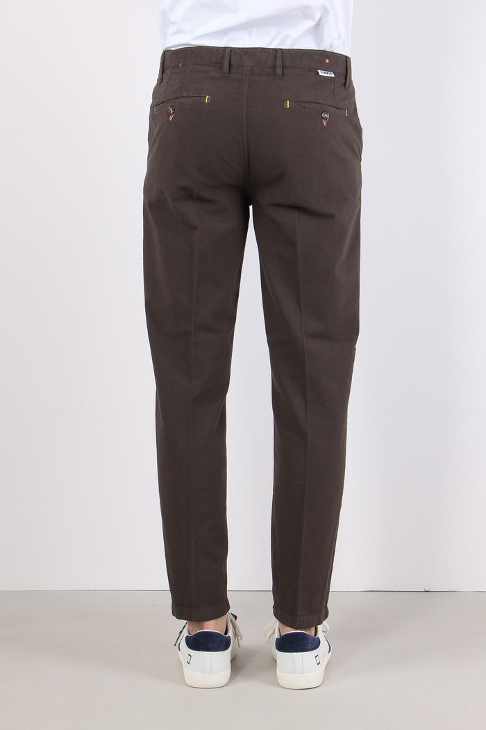 Pantalone Chino Misto Lino Caffe-4